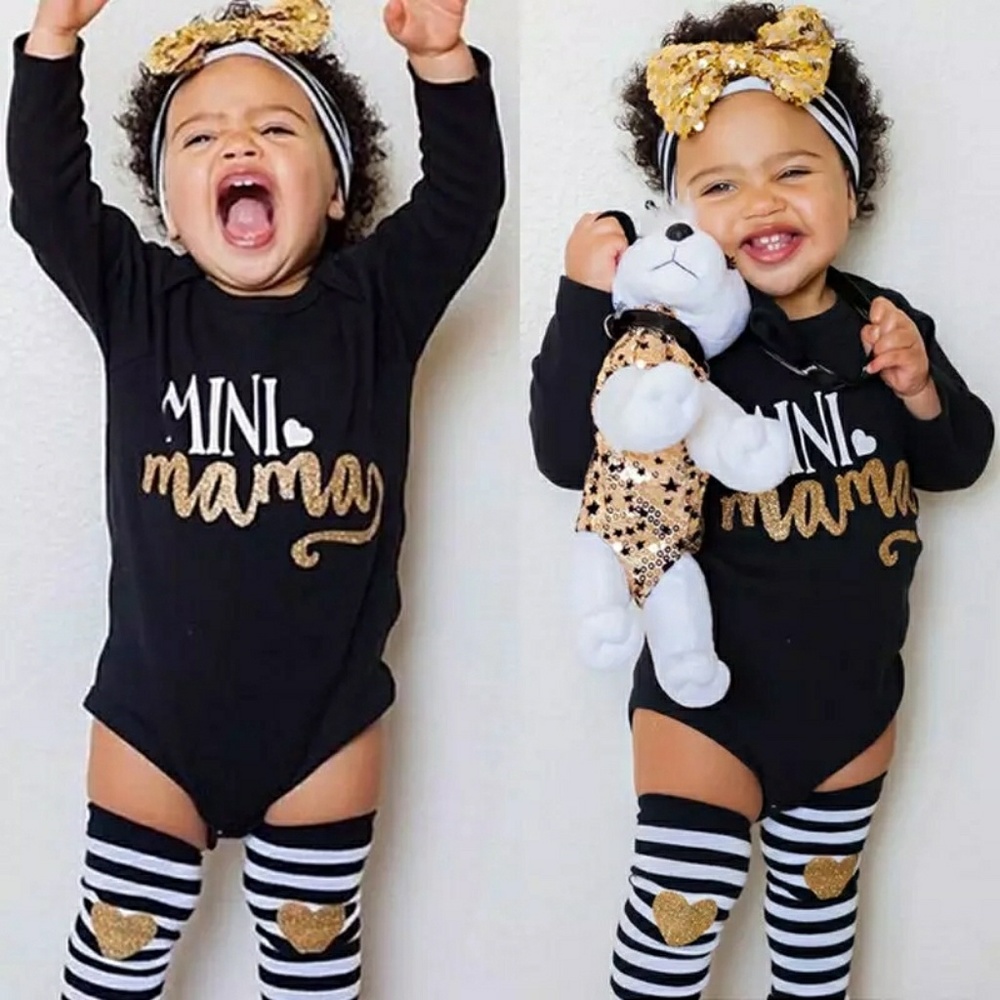 Sold Mini Momma Bodysuit, Leg Warmers Headband